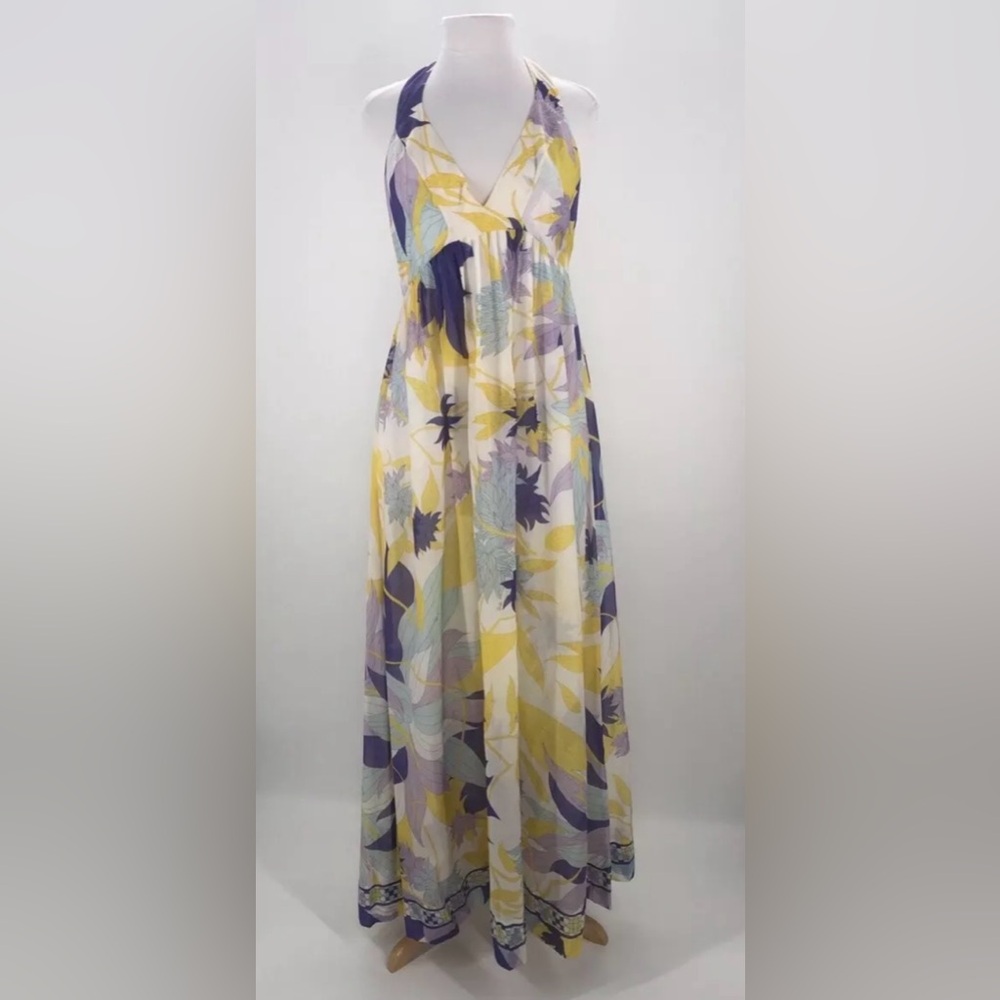 Floral Silk Halter Dress By PUCCI Sz 10